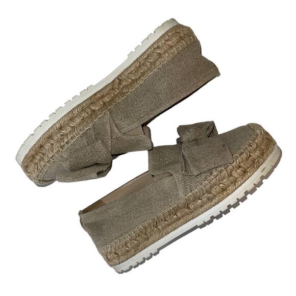 Botkier Wesley Beige Canvas Platform Espadrilles Size 10 - Picture 9 of 10